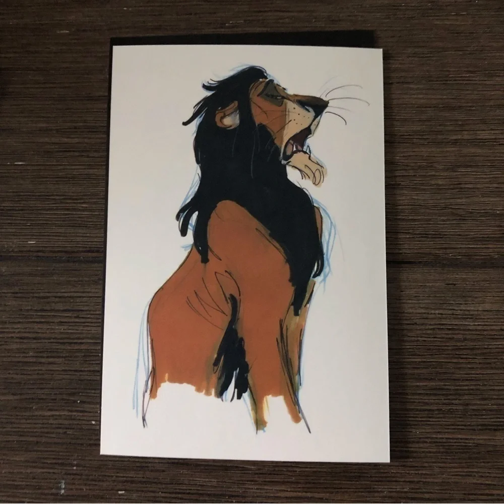 Disney Villains Postcards: The Lion King: Scar 7 pack.